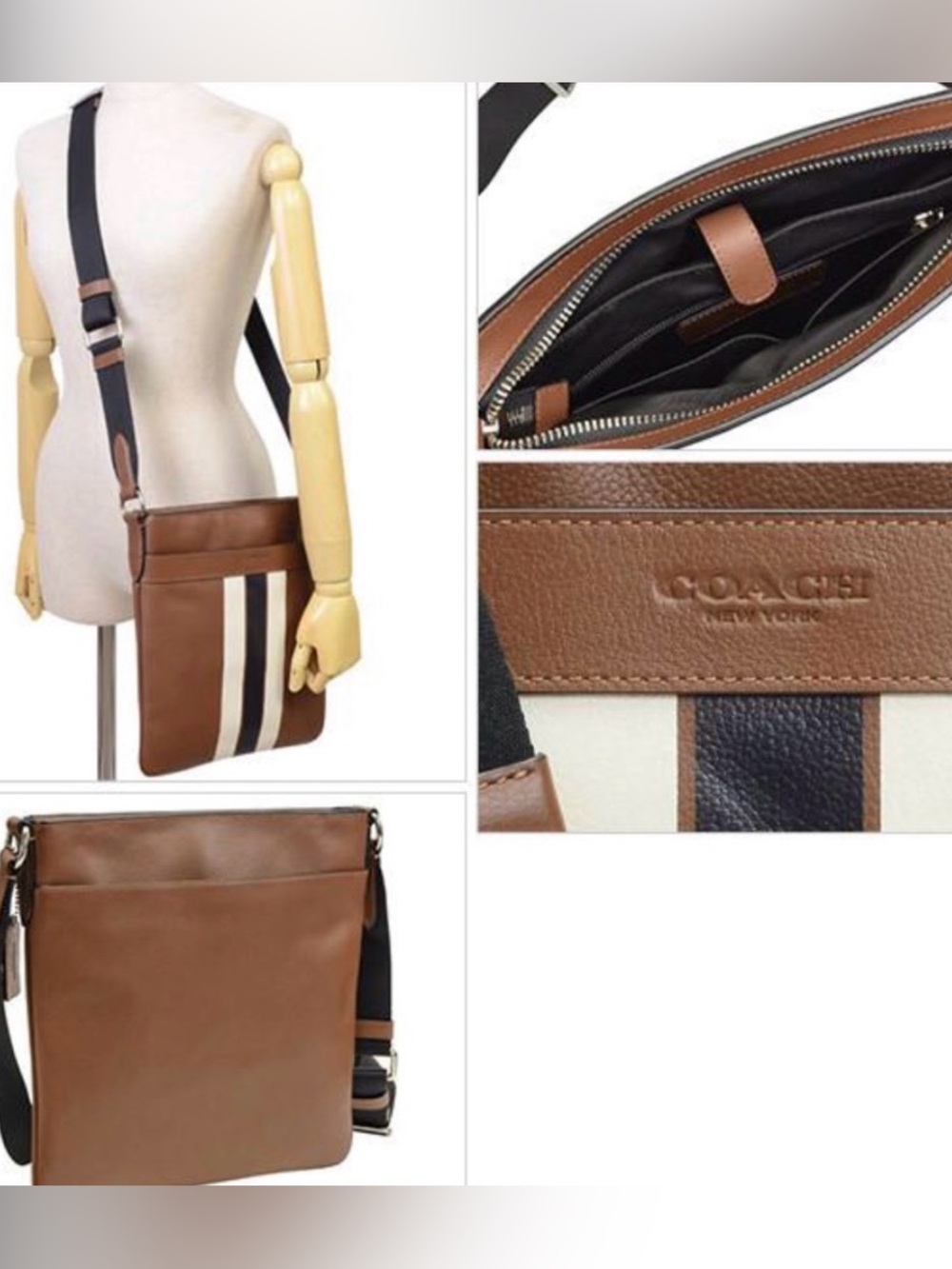 *pre-loved* COACH Charles Varsity Stripe
Crossbody Unisex Messenger
Bag Leather - Picture 8 of 8